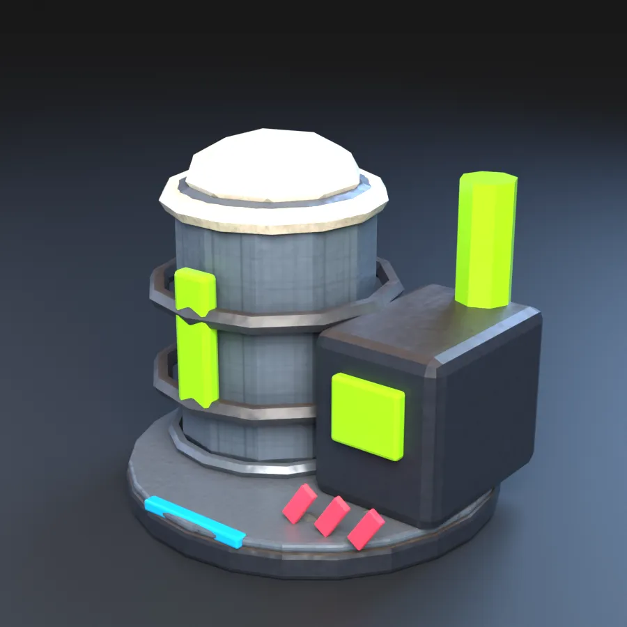 The acid processing plant piece.